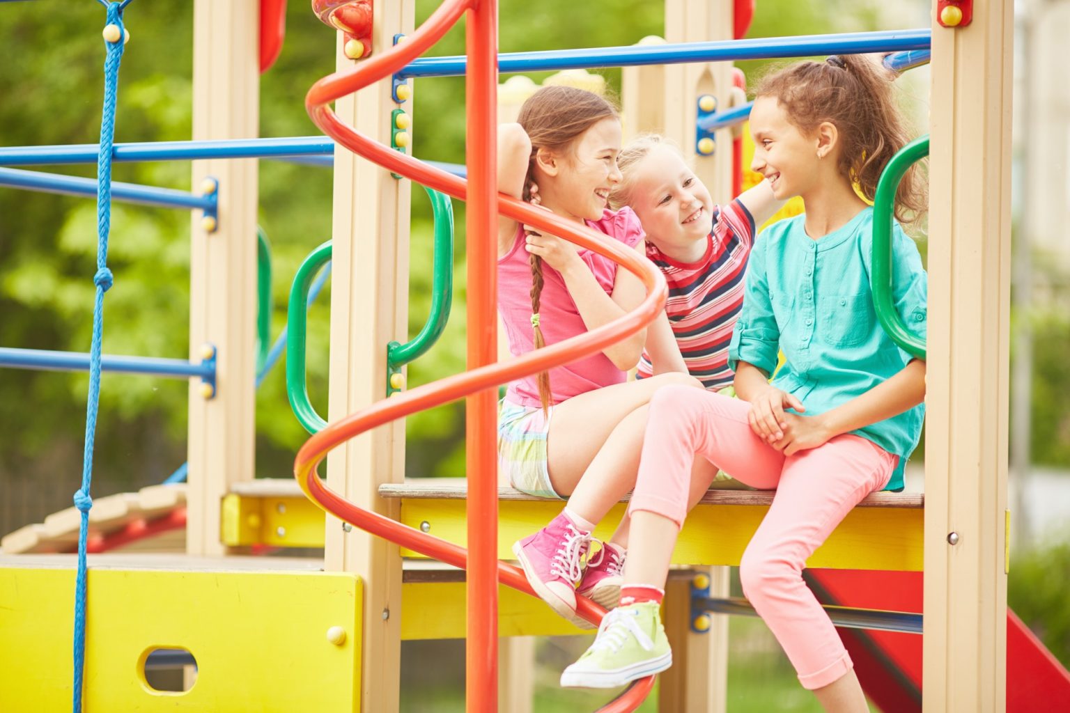 At school playground